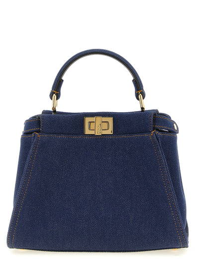 Fendi Blue Cotton Handbag