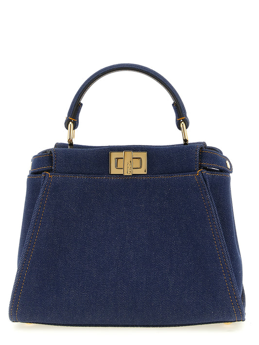 Fendi Blue Cotton Handbag