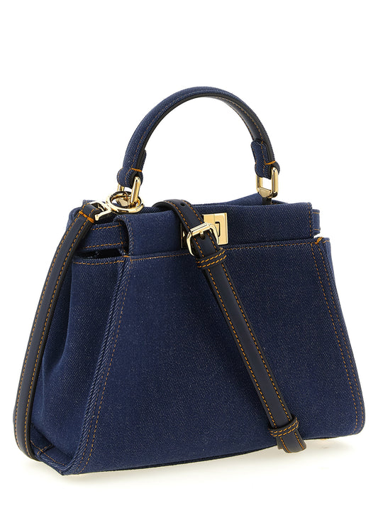Fendi Blue Cotton Handbag