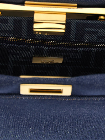 Fendi Blue Cotton Handbag
