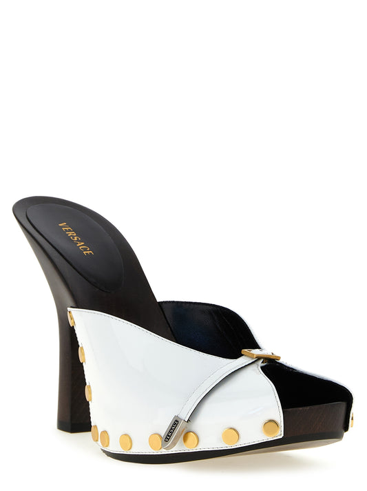 Versace Bicolor Calfskin High Heel Pumps