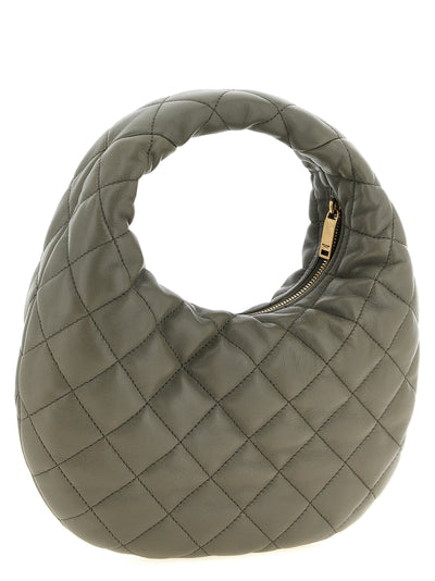 Saint Laurent Gray Lamb Leather Handbag