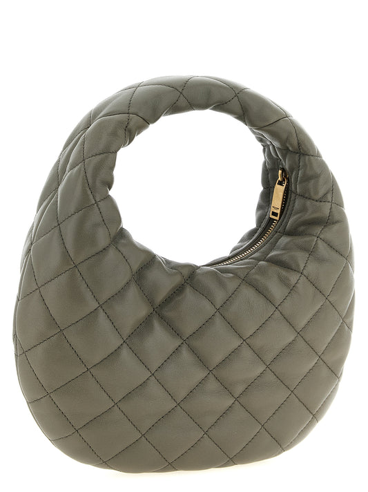 Saint Laurent Gray Lamb Leather Handbag