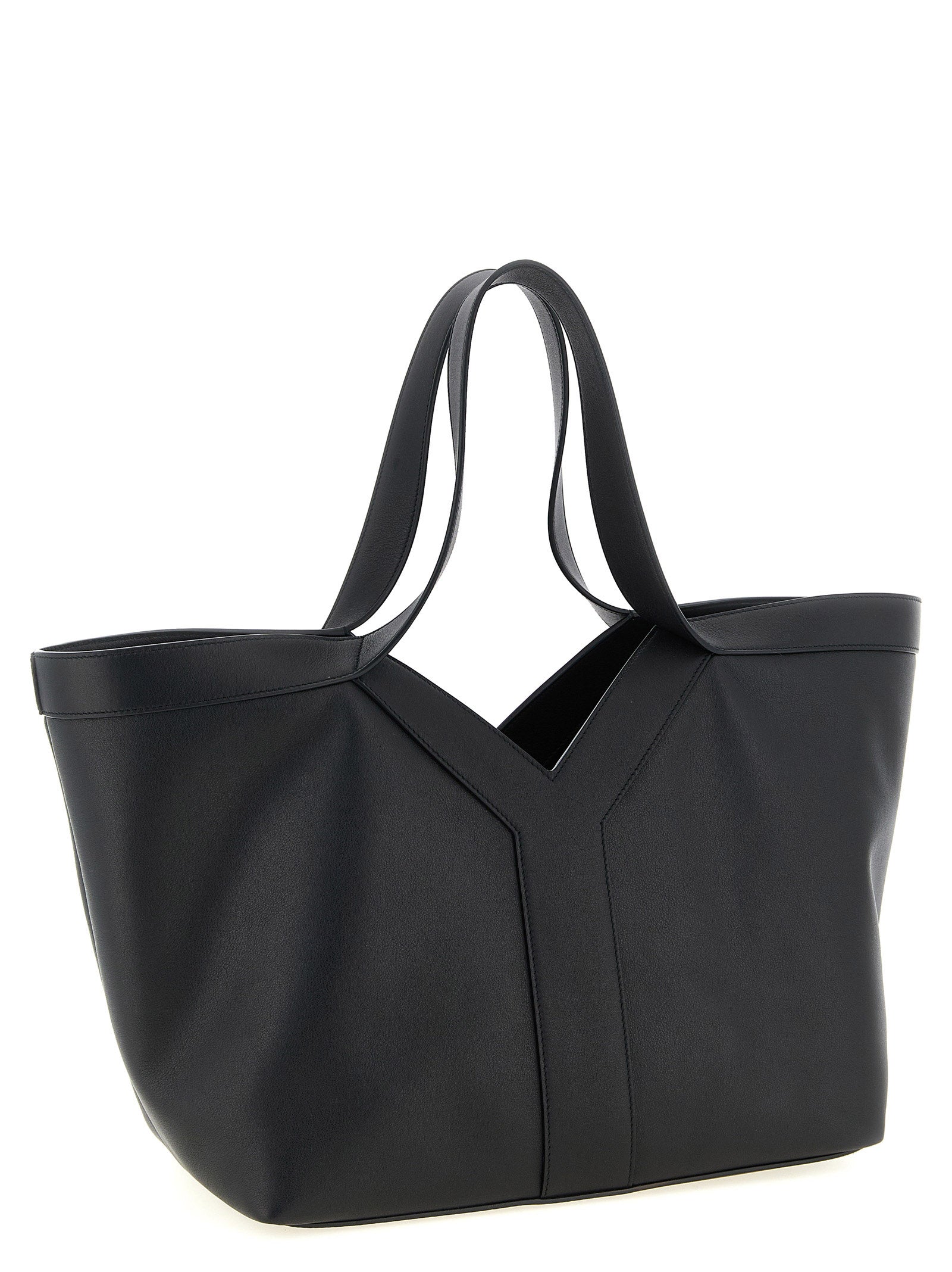 Saint Laurent Black Calfskin Tote Bag