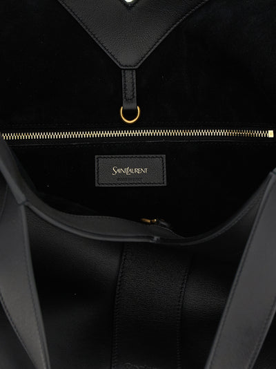 Saint Laurent Black Calfskin Tote Bag