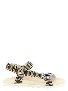 Roger Vivier Multicolor Polyester Flat Sandals