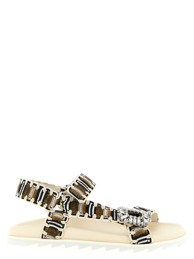 Roger Vivier Multicolor Polyester Flat Sandals