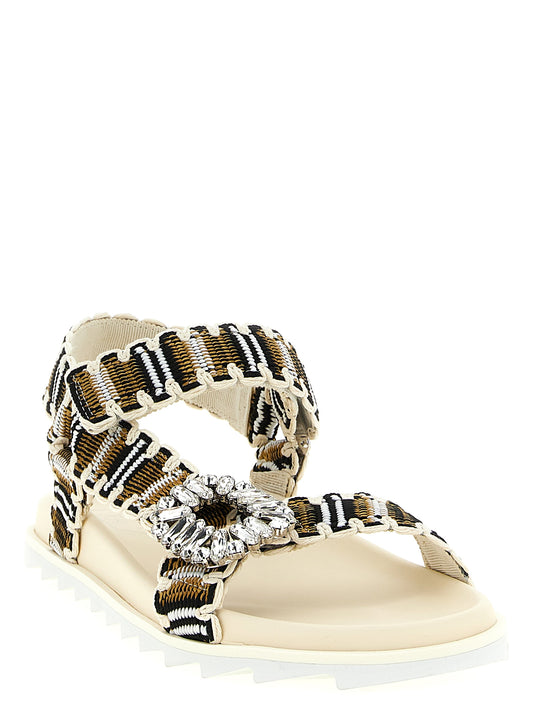 Roger Vivier Multicolor Polyester Flat Sandals