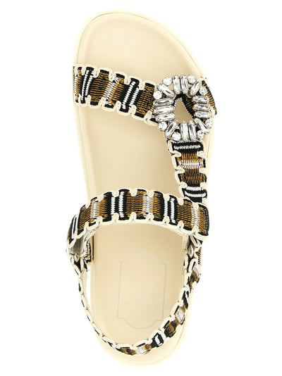 Roger Vivier Multicolor Polyester Flat Sandals