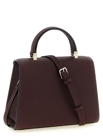 Valextra Bordeaux Calfskin Crossbody Bag