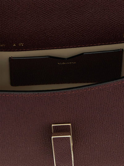 Valextra Bordeaux Calfskin Crossbody Bag