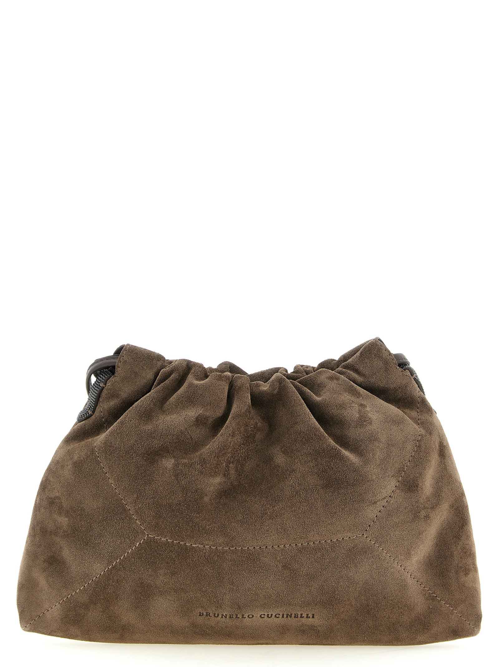 Brunello Cucinelli Brown Calfskin Clutch Bag