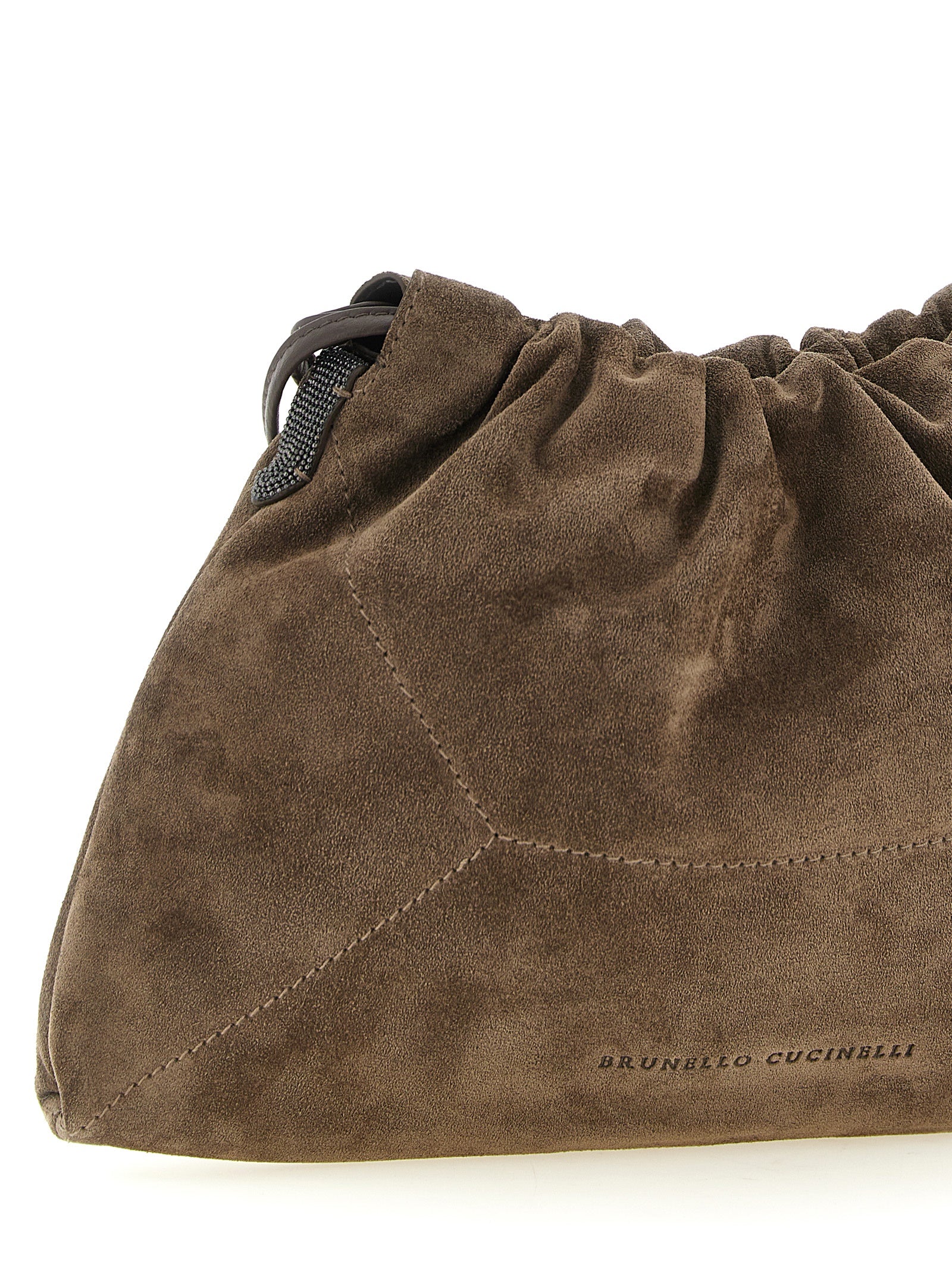Brunello Cucinelli Brown Calfskin Clutch Bag
