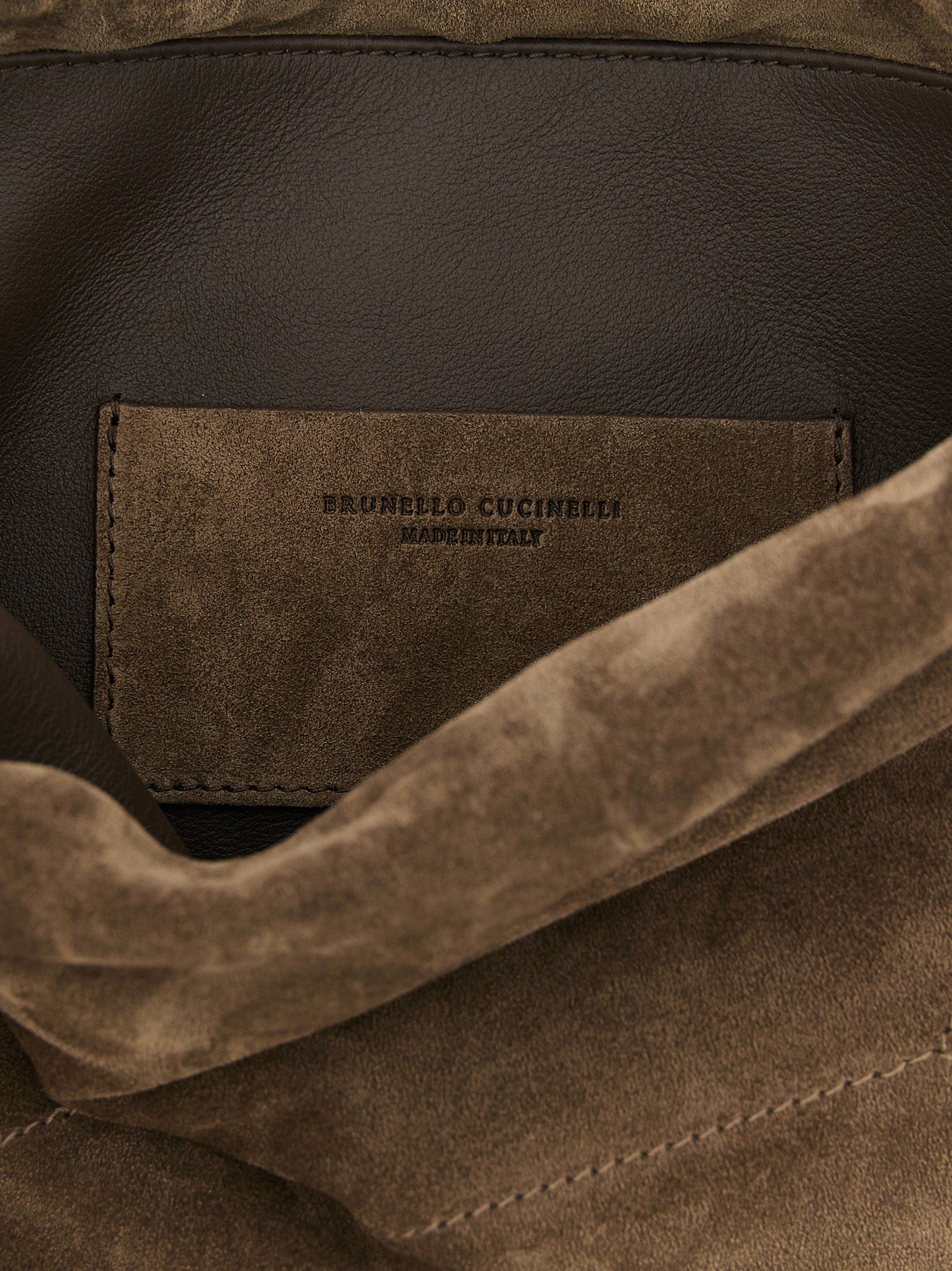 Brunello Cucinelli Brown Calfskin Clutch Bag