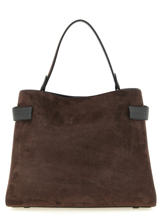 Brunello Cucinelli Brown Calfskin Handbag