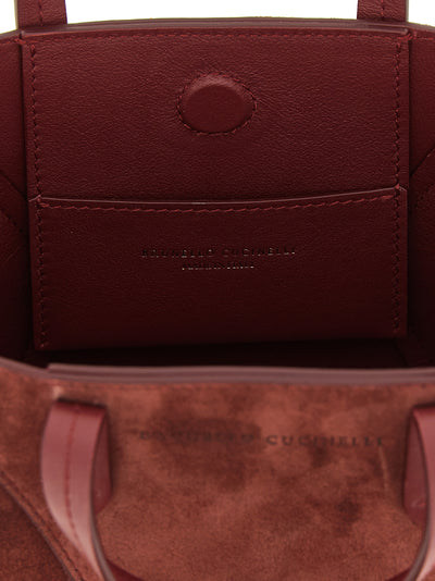 Brunello Cucinelli Bordeaux Calfskin Handbag