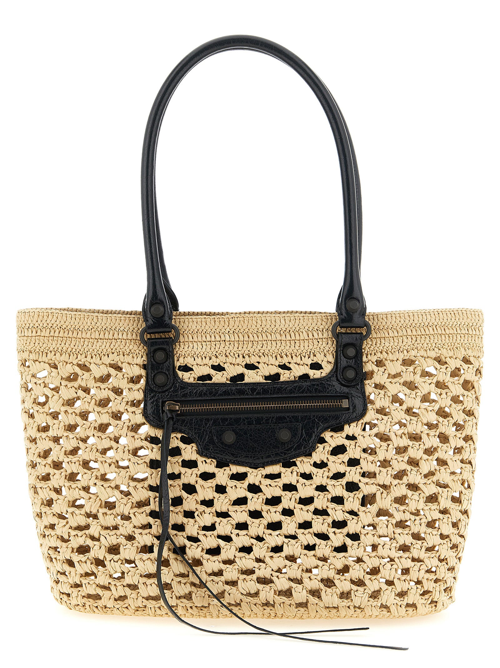 Balenciaga Beige Viscose Shoulder Bag