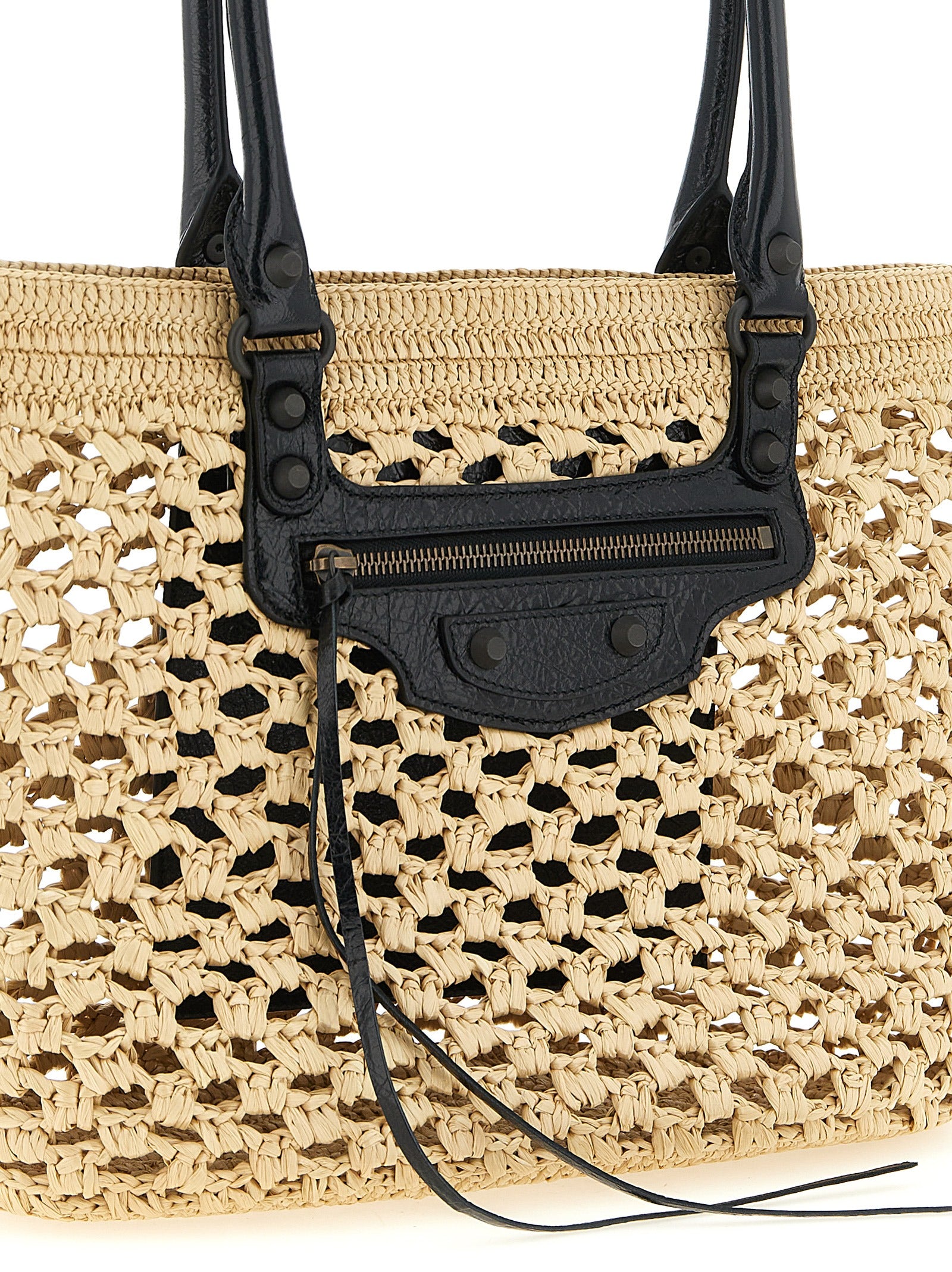 Balenciaga Beige Viscose Shoulder Bag