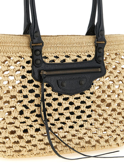 Balenciaga Beige Viscose Shoulder Bag