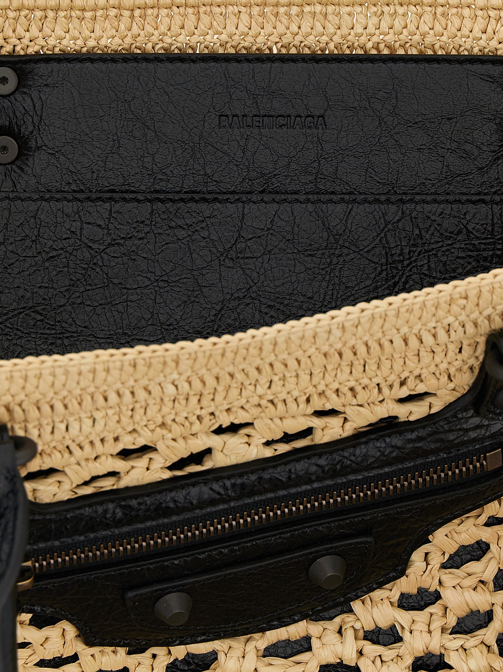 Balenciaga Beige Viscose Shoulder Bag