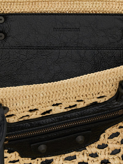 Balenciaga Beige Viscose Shoulder Bag