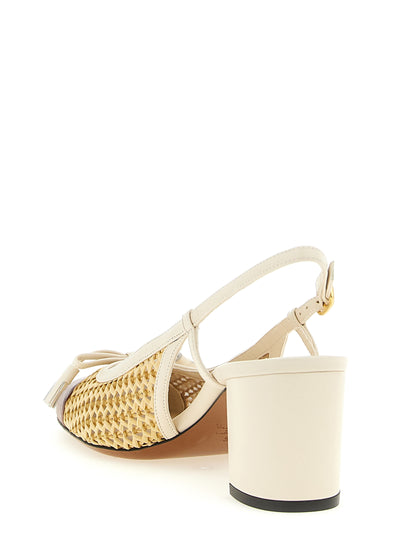 Valentino Garavani Beige Goatskin Mid Heel Pumps