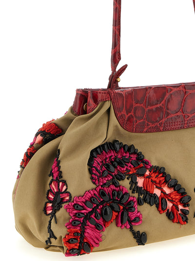 Dries Van Noten Multicolor Cotton Clutch Bag