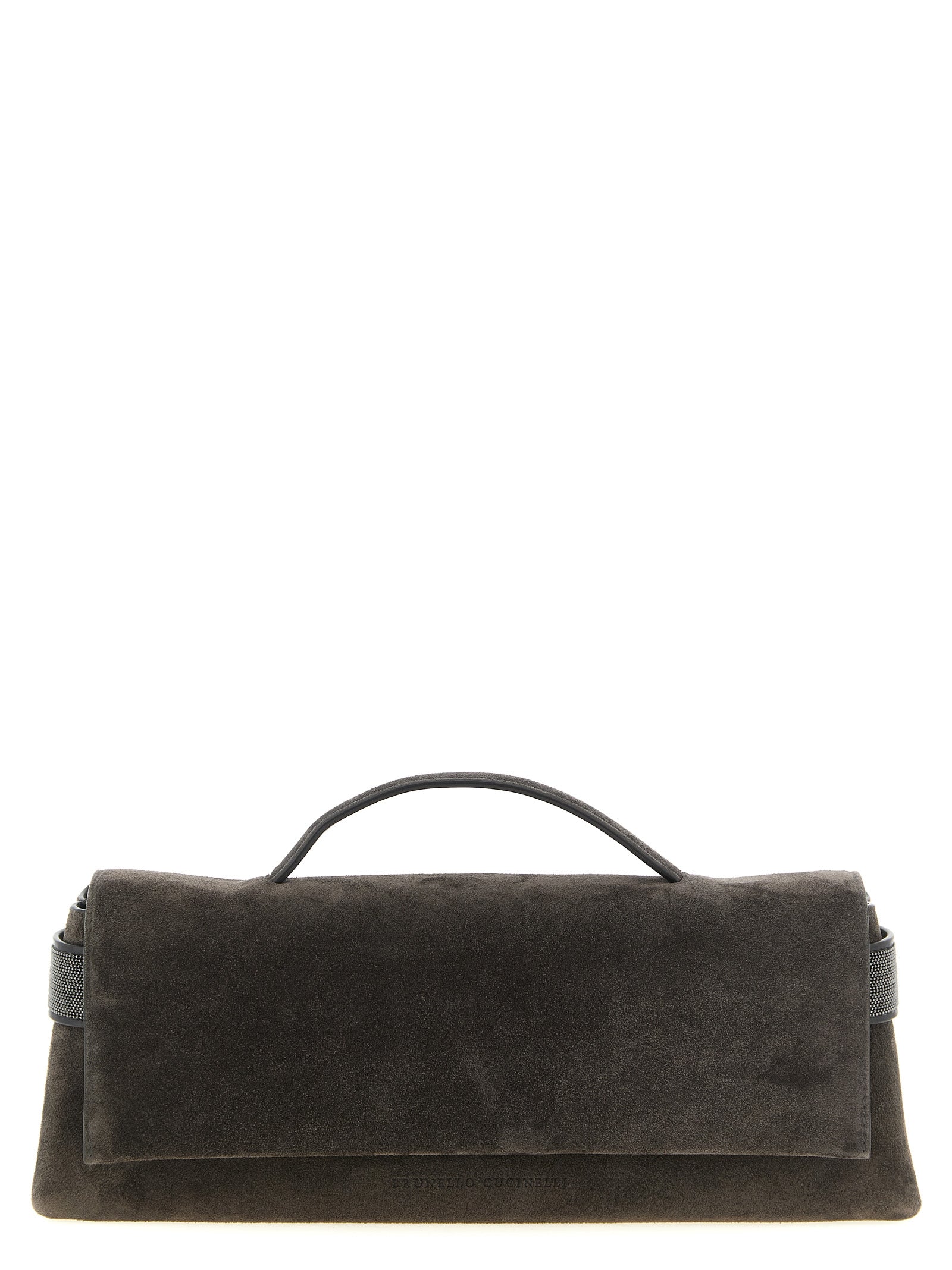 Brunello Cucinelli Brown Calfskin Clutch Bag