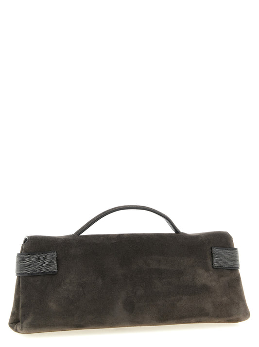 Brunello Cucinelli Brown Calfskin Clutch Bag
