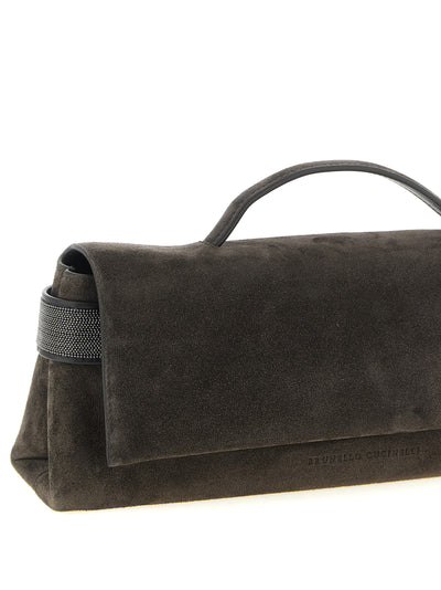 Brunello Cucinelli Brown Calfskin Clutch Bag