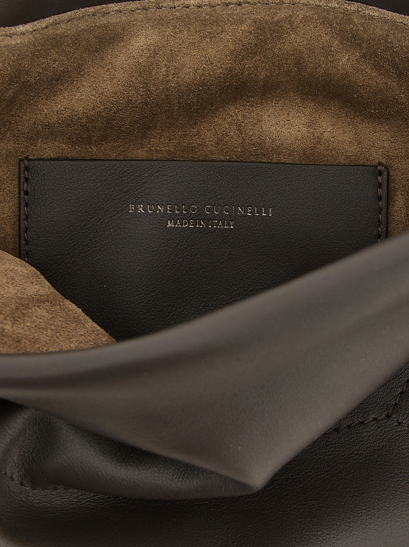 Brunello Cucinelli Brown Calfskin Clutch Bag