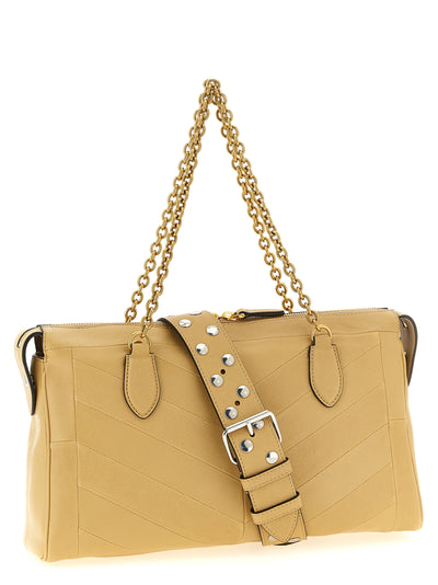 Valentino Garavani Beige Lamb Leather Shoulder Bag