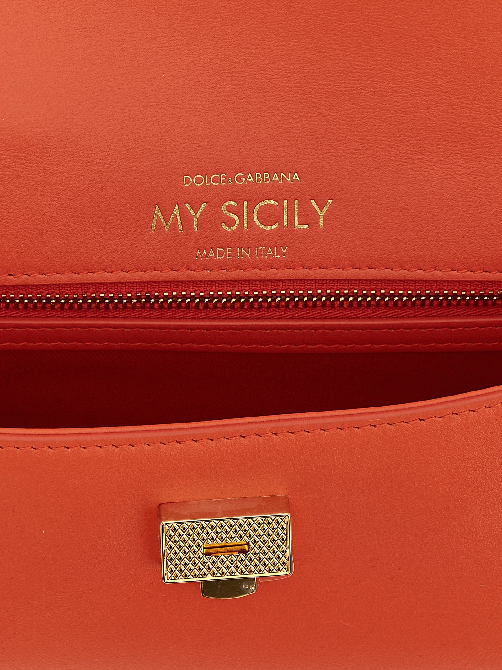 Dolce & Gabbana Orange Calfskin Handbag