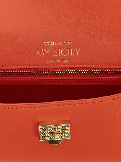 Dolce & Gabbana Orange Calfskin Handbag