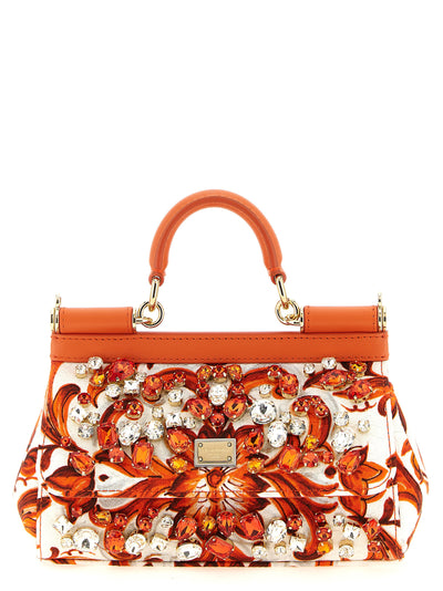 Dolce & Gabbana Orange Cotton Handbag