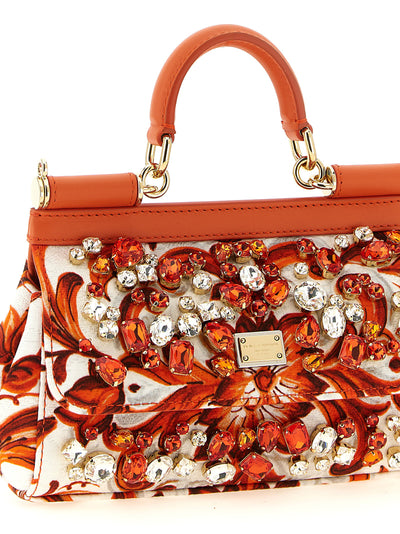 Dolce & Gabbana Orange Cotton Handbag