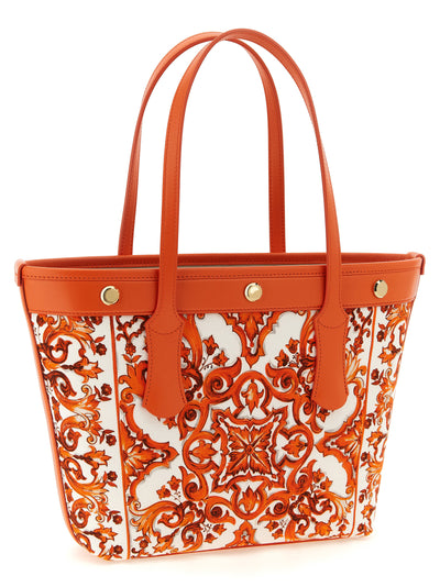 Dolce & Gabbana Orange Cotton Tote Bag