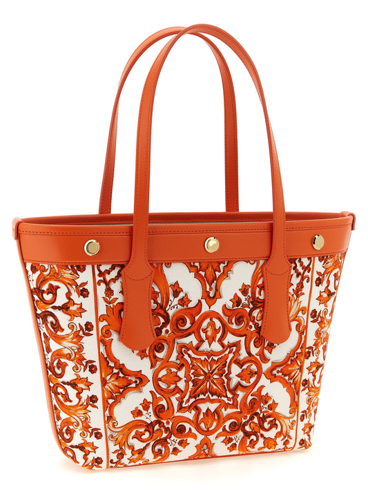 Dolce & Gabbana Orange Cotton Tote Bag