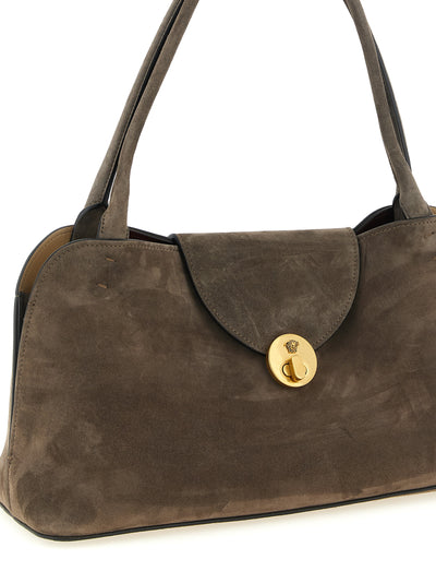 Versace Brown Calfskin Shoulder Bag