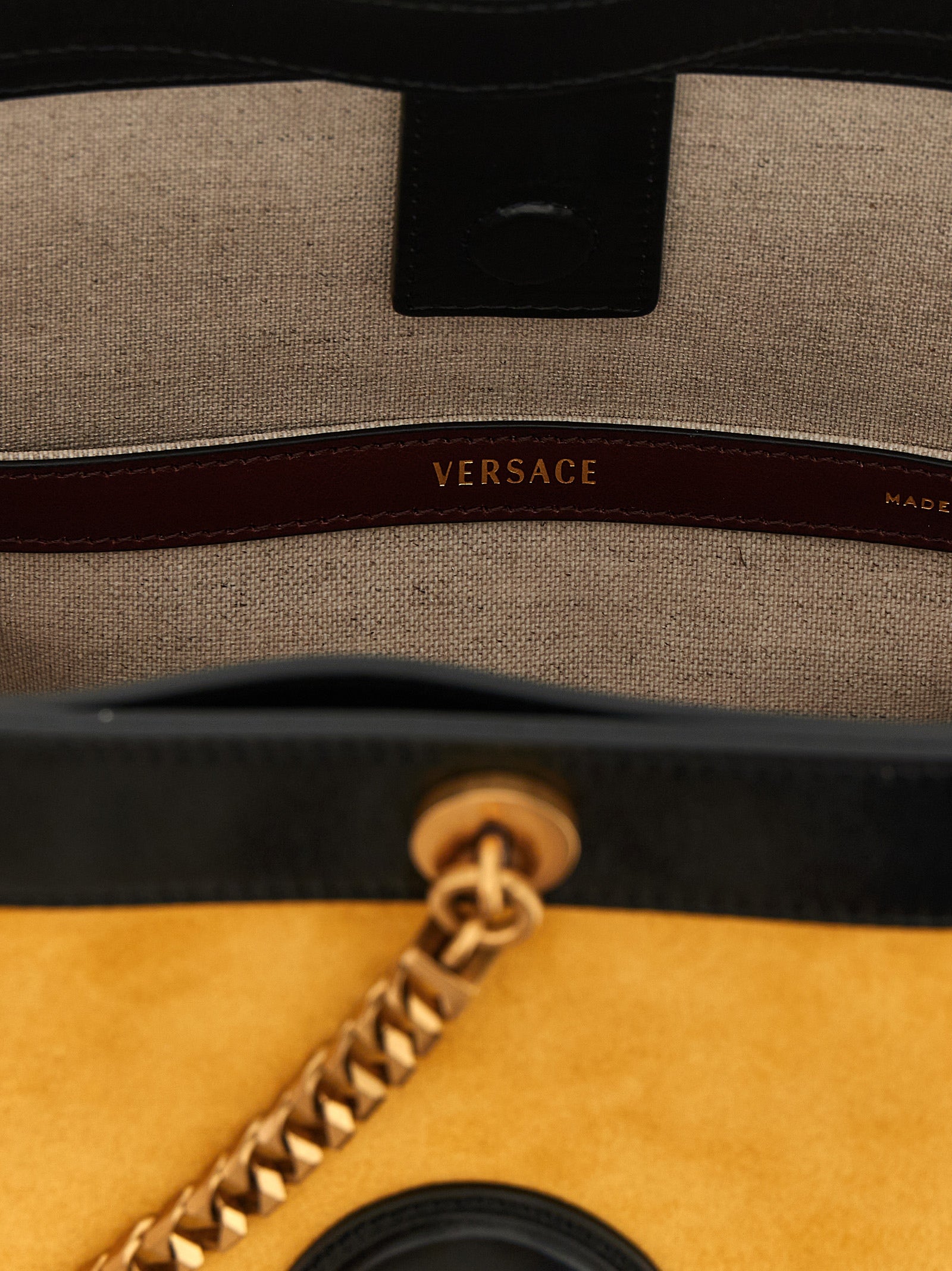 Versace Bicolor Calfskin Shoulder Bag