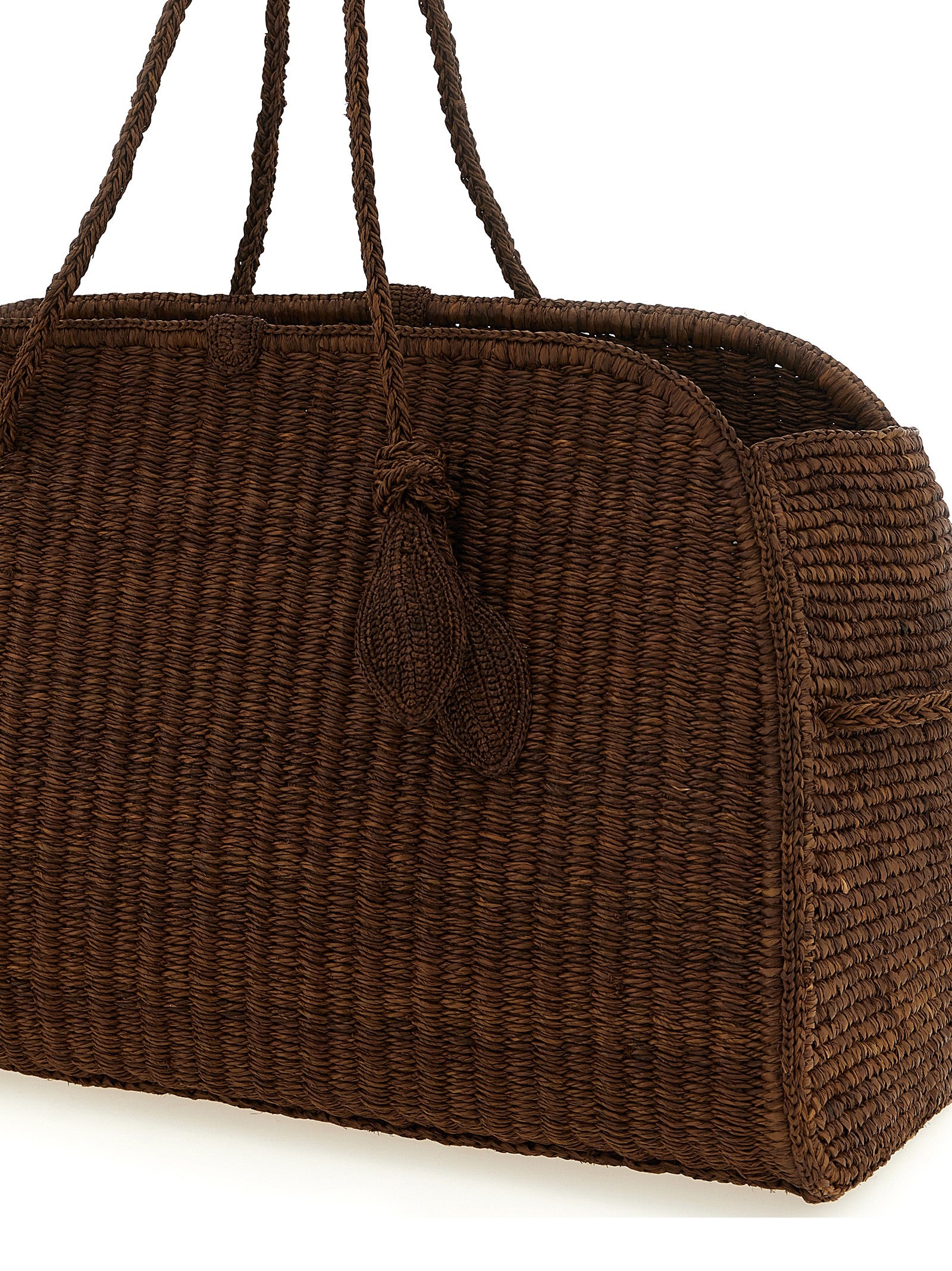 Jacquemus Brown Raffia Tote Bag