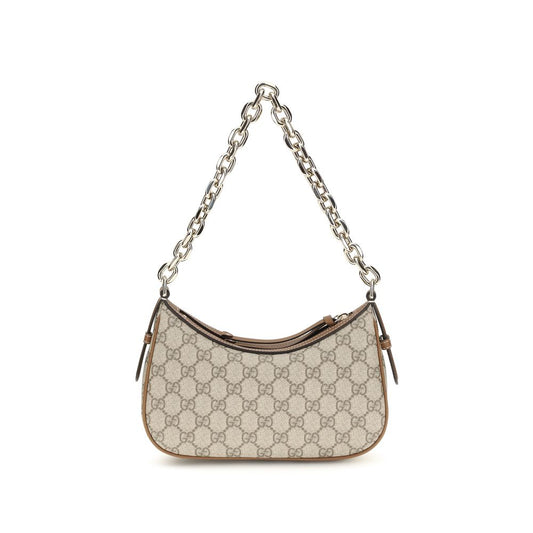 Gucci Small GG Emblem Beige Shoulder Bag