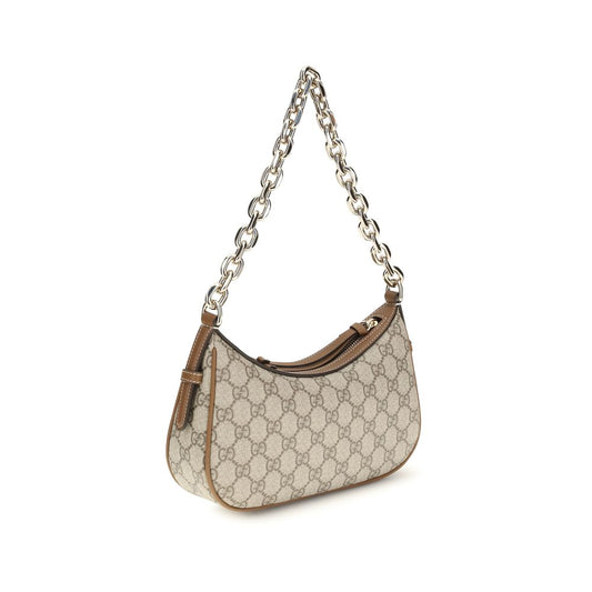 Gucci Small GG Emblem Beige Shoulder Bag