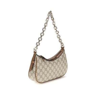 Gucci Small GG Emblem Beige Shoulder Bag