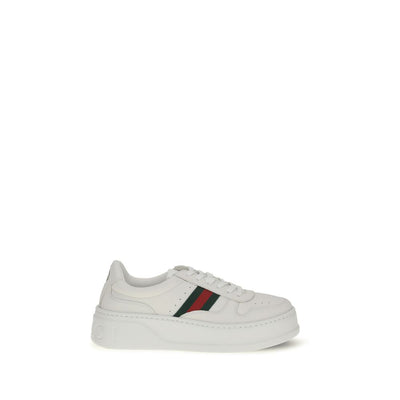 Gucci White Calf Leather Bos Taurus Chunky Sneakers