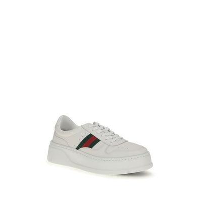 Gucci White Calf Leather Bos Taurus Chunky Sneakers