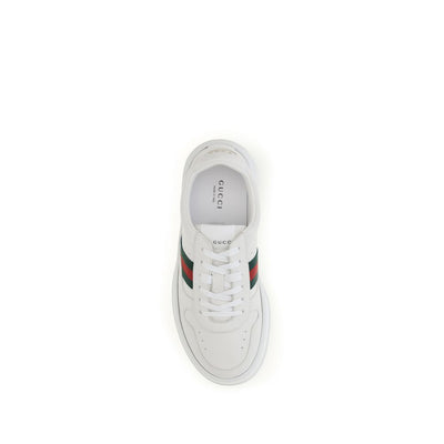 Gucci White Calf Leather Bos Taurus Chunky Sneakers