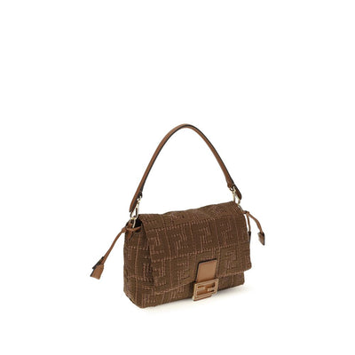 Fendi Brown Raffia Shoulder Bag