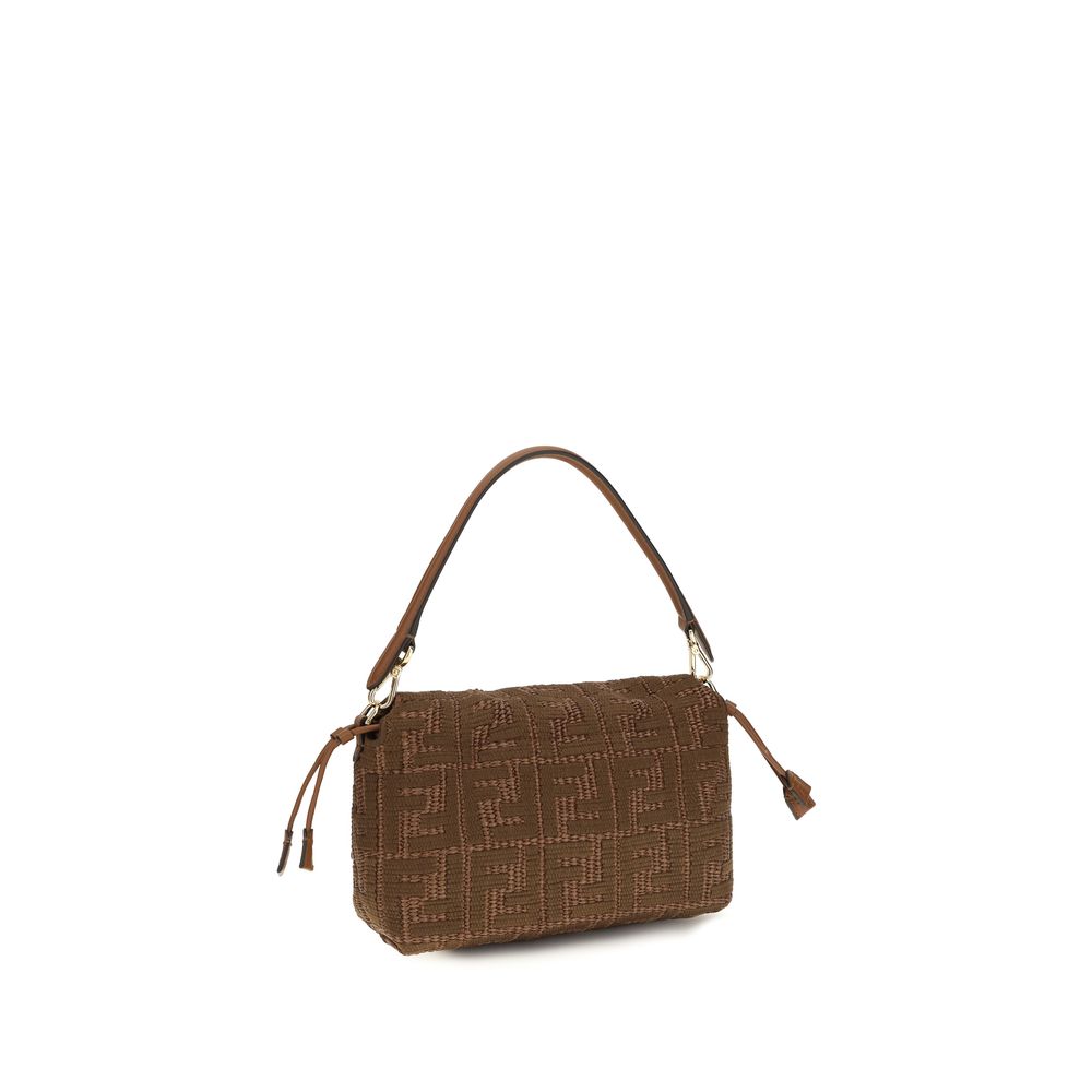 Fendi Brown Raffia Shoulder Bag