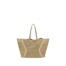 Brunello Cucinelli Beige Raffia Shoulder Bag